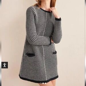Boden Jacquard Mini Sweater Dress (8L)